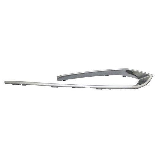 2014-2016 BMW 528i/535d/550i/ActiveHybrid 5 Luxury Front Driver Side Bumper Molding F10H W/O M Pkg Chrome Outer Grille Mldg Luxury - BM1046134-Partify-Painted-Replacement-Body-Parts