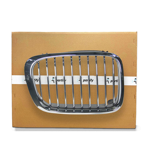 1999-2001 BMW 323i/325i/328i/330i CAPA Certified Grille Hood Mounted Right Bright Assembly 4 Door Sedan/Wagon - BM1200121-Partify-Painted-Replacement-Body-Parts