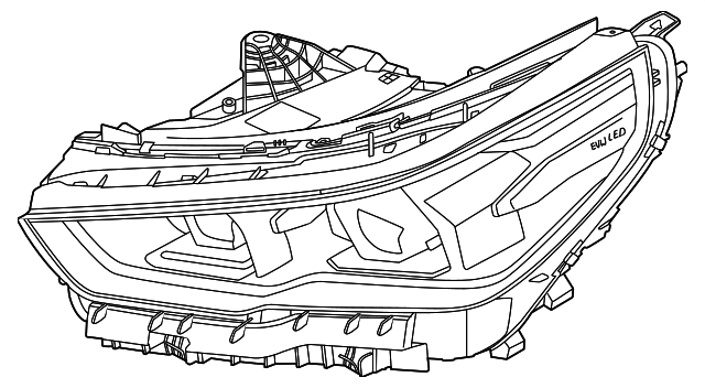 BMW 530i/530i xDrive/540i xDrive/i5 Non-Adaptive Headlamps Headlight Lens Housing - BM2518188