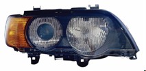2000-2003 BMW X5 Passenger Side Headlight Lens Housing Xenon W/Amber Turn Signals - BM2519108-Partify-Painted-Replacement-Body-Parts