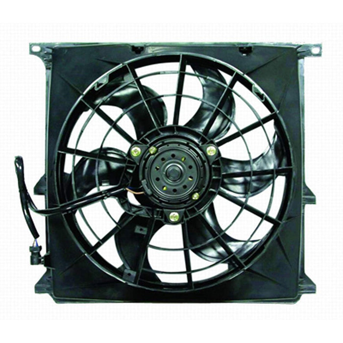 1996-1999 BMW 318i A/C Condenser Fan Assembly Includes Motor/Blade/Shroud 1.9L L4 - BM3113101-Partify-Painted-Replacement-Body-Parts