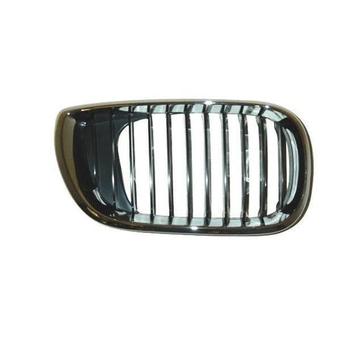 2002-2005 BMW 3 Series Sedan Grille Passenger Side Chrome Black - BM1200127-Partify-Painted-Replacement-Body-Parts