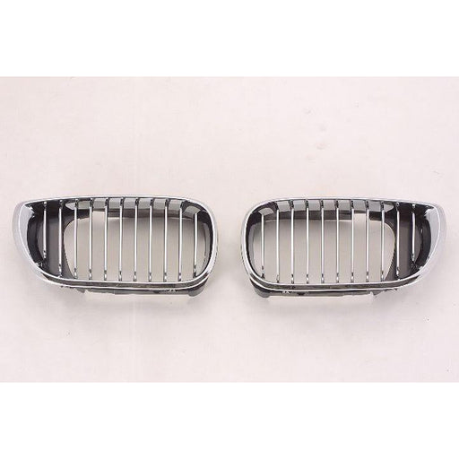 2002-2005 BMW 3 Series Sedan Grille Passenger Side Chrome Black - BM1200129-Partify-Painted-Replacement-Body-Parts