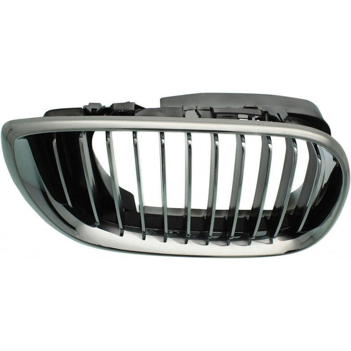 2002-2005 BMW 3 Series Sedan Grille Passenger Side Chrome Black - BM1200129-Partify-Painted-Replacement-Body-Parts