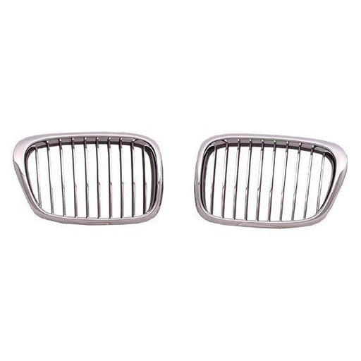 2001-2003 BMW 5 Series Grille Driver Side Chrome Black 540 - BM1200136-Partify-Painted-Replacement-Body-Parts