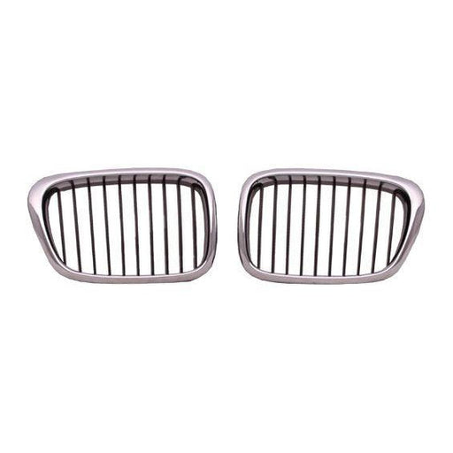 1997-2003 BMW 5 Series Grille Passenger Side Chrome Black 525I/530I - BM1200139-Partify-Painted-Replacement-Body-Parts