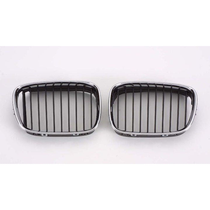 1997-2003 BMW 5 Series Grille Passenger Side Chrome Black - BM1200118-Partify-Painted-Replacement-Body-Parts