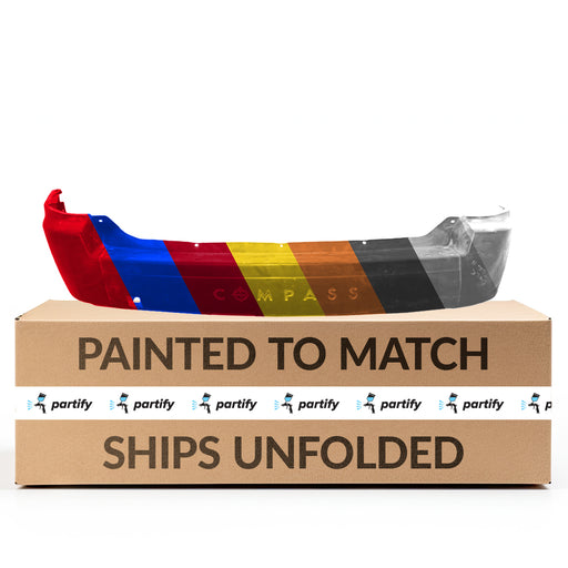 2007-2010 Jeep Compass Sport CAPA Certified Rear Bumper W/O Cover Plate W/Tow Pkg - CH1100950-Partify-Painted-Replacement-Body-Parts