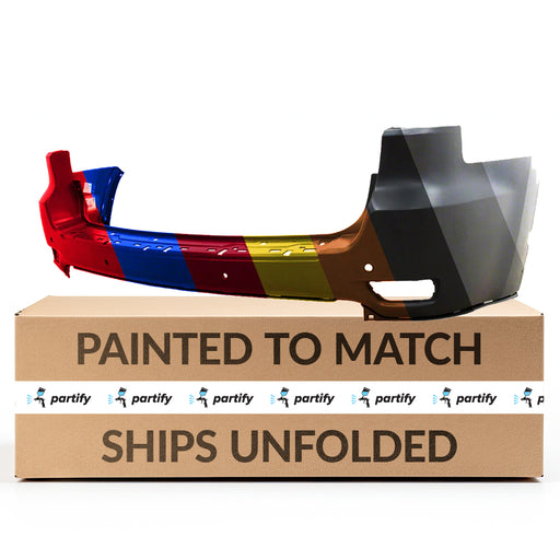 2011-2013 Jeep Grand Cherokee CAPA Certified Rear Upper Bumper With Blind Spot Brackets & With Sensor Holes & Without SRT - CH1100953C-Partify-Painted-Replacement-Body-Parts