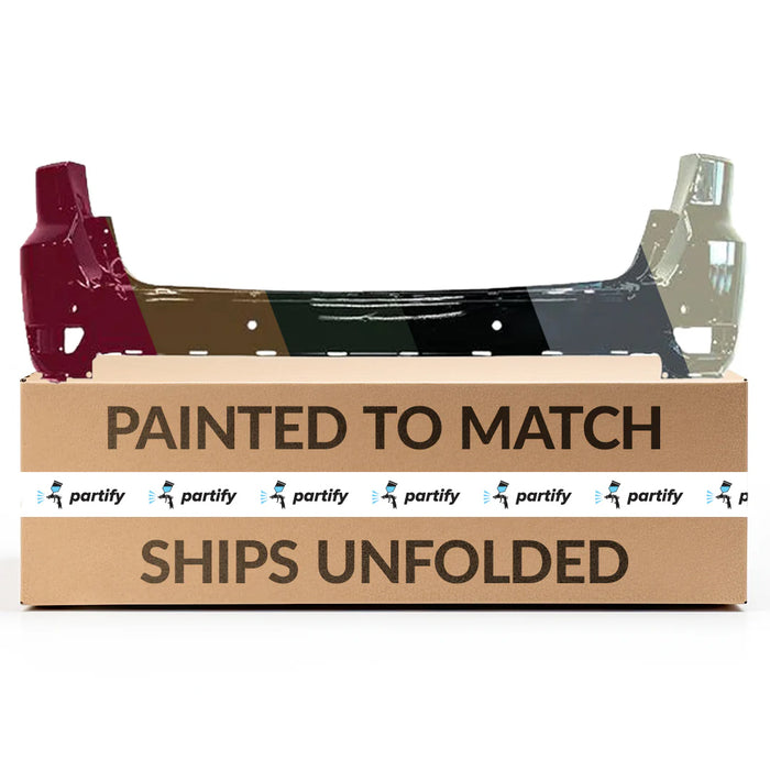 2011-2015 Jeep Grand Cherokee Non-SRT CAPA Certified Rear Upper Bumper Without Blind Spot Brackets & With Sensor Holes - CH1100954C-Partify-Painted-Replacement-Body-Parts