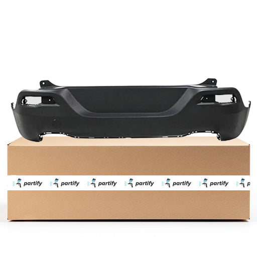 2014-2018 Jeep Cherokee 75th Anniversary/Altitude/High Altitude/Latitude/Latitude Plus/Limited/Limited Plus/Limited Premium/North/Overland/Sport CAPA Certified Rear Bumper W/O Park Assist W/O Hitch W/O Mldg Hole Textured - CH1100987-Partify-Painted-Replacement-Body-Parts