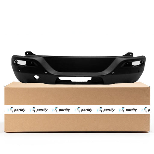 2014-2018 Jeep Cherokee Latitude/Latitude Plus/Limited/Limited Plus/Sport CAPA Certified Rear Bumper W/O Pppa W/Parksense W/Trailer Hitch Textured - CH1100A02-Partify-Painted-Replacement-Body-Parts