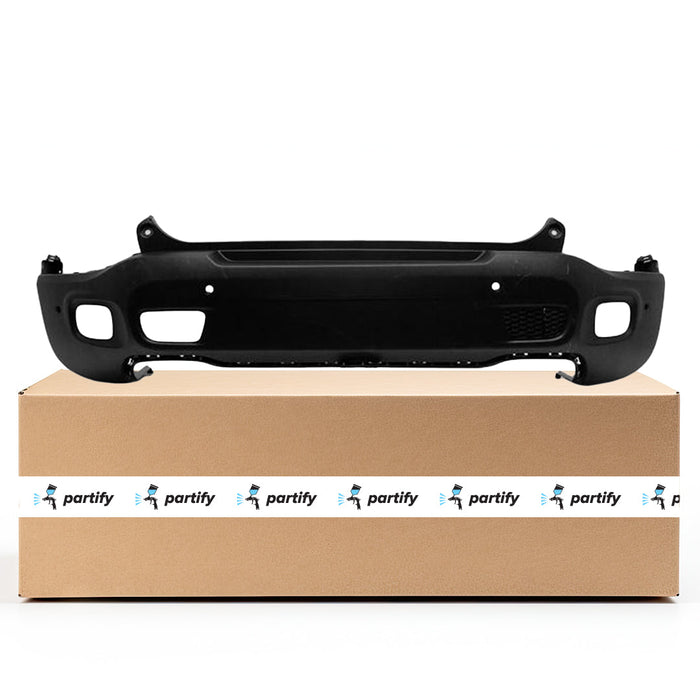 2015-2019 Jeep Renegade Trailhawk CAPA Certified Rear Bumper W/O Towing Hitch W/Parking Sensor Holes Textured - CH1100A24-Partify-Painted-Replacement-Body-Parts