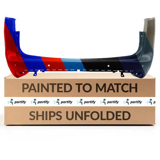 2017-2023 Chrysler Pacifica Non L/LX Rear Bumper With 6 Sensor Holes & With Blind Spot Brackets - CH1100A39-Partify-Painted-Replacement-Body-Parts