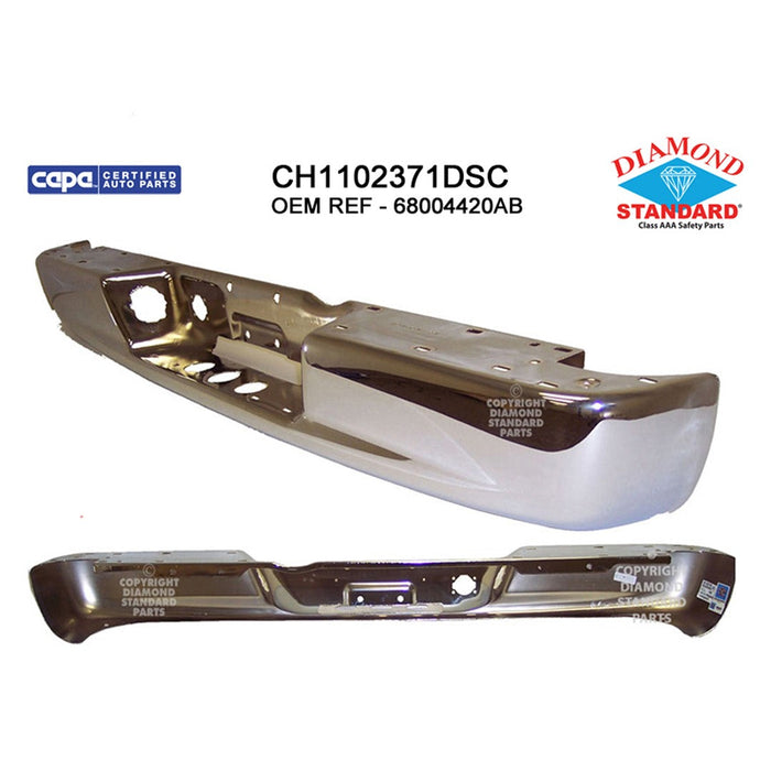 2002-2009 Dodge Ram 1500/2500/3500 Rear Bumper Face Bar Chrome - CH1102371-Partify-Painted-Replacement-Body-Parts