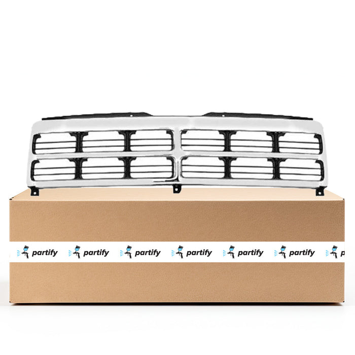 1991-1996 Dodge Dakota CAPA Certified Grille Black Assembly - CH1200181-Partify-Painted-Replacement-Body-Parts