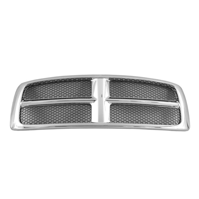 2002-2005 Dodge Ram 1500 Grille New Style Chrome Grille Frame/Black Honeycomb Mesh Assembly Crew Cab Pickup - CH1200268-Partify-Painted-Replacement-Body-Parts