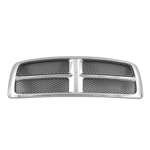 2002-2005 Dodge Ram 1500 Grille New Style Chrome Grille Frame/Black Honeycomb Mesh Assembly Crew Cab Pickup - CH1200268-Partify-Painted-Replacement-Body-Parts