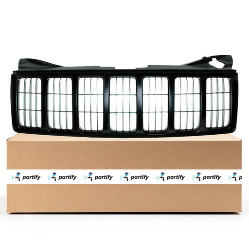 2005-2007 Jeep Grand Cherokee CAPA Certified Grille 2Pc Frame & Insert Assembly - CH1200283-Partify-Painted-Replacement-Body-Parts