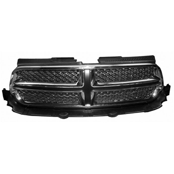 2011-2013 Dodge Durango Grille Chrome W/O Accent Color Assembly - CH1200358-Partify-Painted-Replacement-Body-Parts