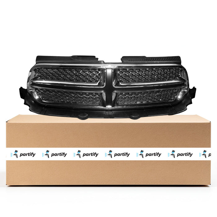 2011-2013 Dodge Durango CAPA Certified Grille Chrome W/O Accent Color Assembly - CH1200358-Partify-Painted-Replacement-Body-Parts