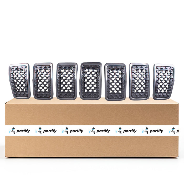 2019-2022 Jeep Cherokee Latitude/Latitude Plus/Limited/North/Overland/Sport CAPA Certified Grille - CH1200431-Partify-Painted-Replacement-Body-Parts