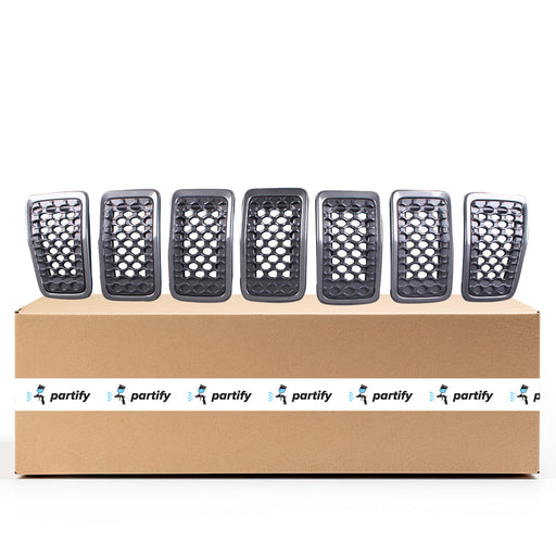 2019-2022 Jeep Cherokee Latitude/Latitude Plus/Limited/North/Overland/Sport CAPA Certified Grille - CH1200431-Partify-Painted-Replacement-Body-Parts