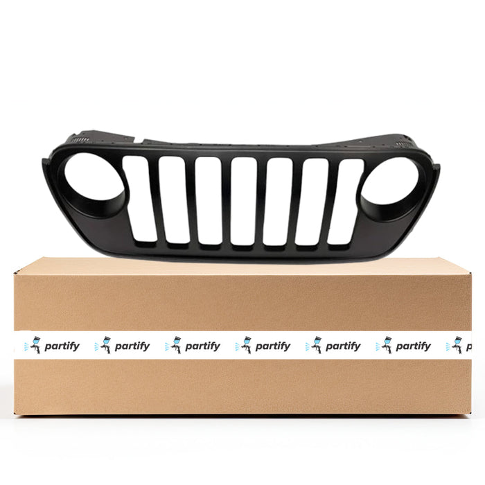2020-2024 Jeep Gladiator/Wrangler Unlimited High Altitude 4xe/Unlimited Rubicon 4xe/Unlimited Sahara 4xe CAPA Certified Grille W/O Chrome Trim Assembly - CH1200444-Partify-Painted-Replacement-Body-Parts