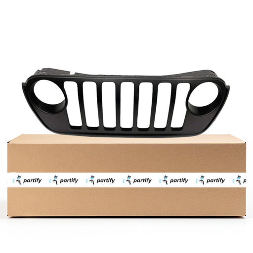 2020-2024 Jeep Gladiator/Wrangler Unlimited High Altitude 4xe/Unlimited Rubicon 4xe/Unlimited Sahara 4xe CAPA Certified Grille W/O Chrome Trim Assembly - CH1200444-Partify-Painted-Replacement-Body-Parts