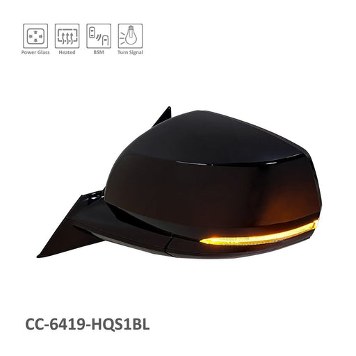 Jeep Grand Cherokee/Grand Cherokee L Driver Side Door Mirror With Blind Spot Monitor with Signal Without Chrome Trim - CH1320556