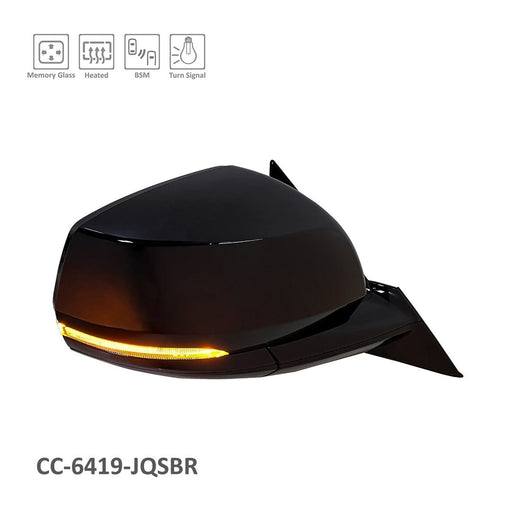 Jeep Grand Cherokee/Grand Cherokee L Passenger Side Door Mirror Manual Folding With Blind Spot Monitor with Signal/Memory - CH1321557