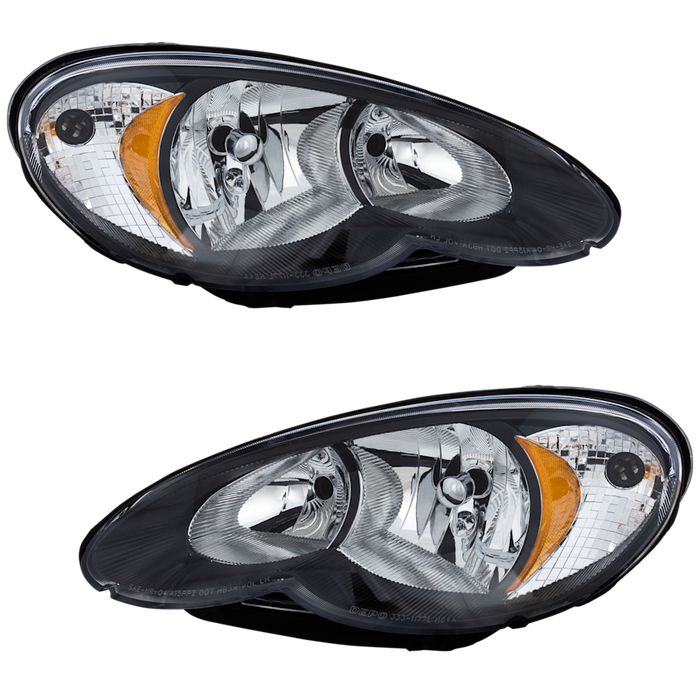 2006-2010 Chrysler PT Cruiser Headlight Set W/ Housing Performance Set - CH2505122-Partify-Painted-Replacement-Body-Parts