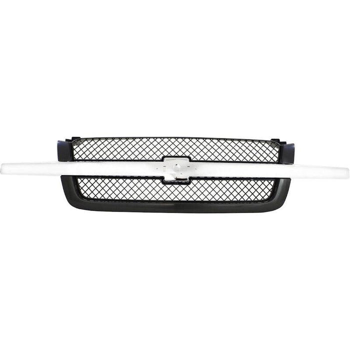 2002-2007 Chevrolet Avalanche Grille With PTM Frame/Chrome Moulding Without Cladding Exclude Ss Model/ 2500/3500Hd /Silverado 03-05/Avalanche 02-06 - GM1200489-Partify-Painted-Replacement-Body-Parts