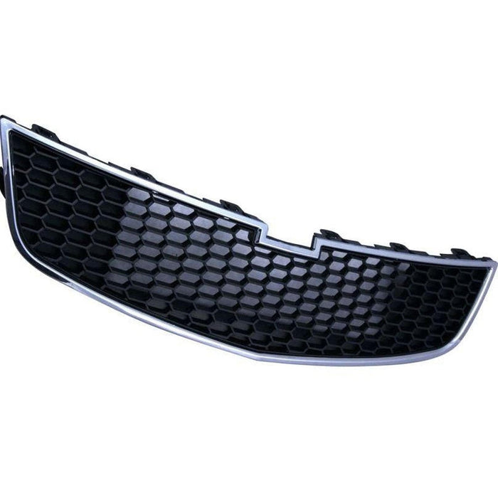 2011-2014 Chevrolet Cruze Lower Grille Matte Black With Chrome Modg Exclude 1.4L Eco Model - GM1200624-Partify-Painted-Replacement-Body-Parts