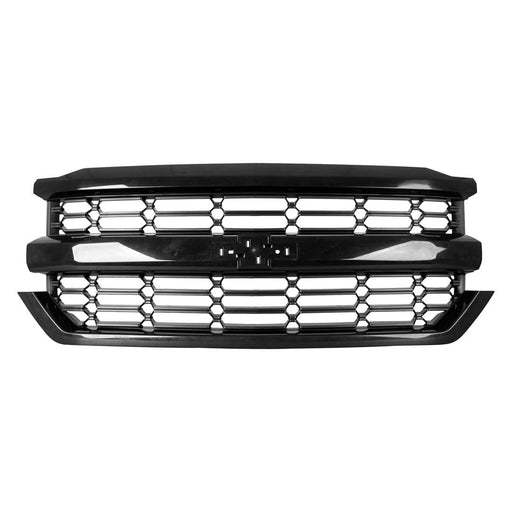 2016-2019 Chevrolet Pickup Chevy Silverado 1500 Grille With Black Chainlink Inner Section - GM1200756-Partify-Painted-Replacement-Body-Parts