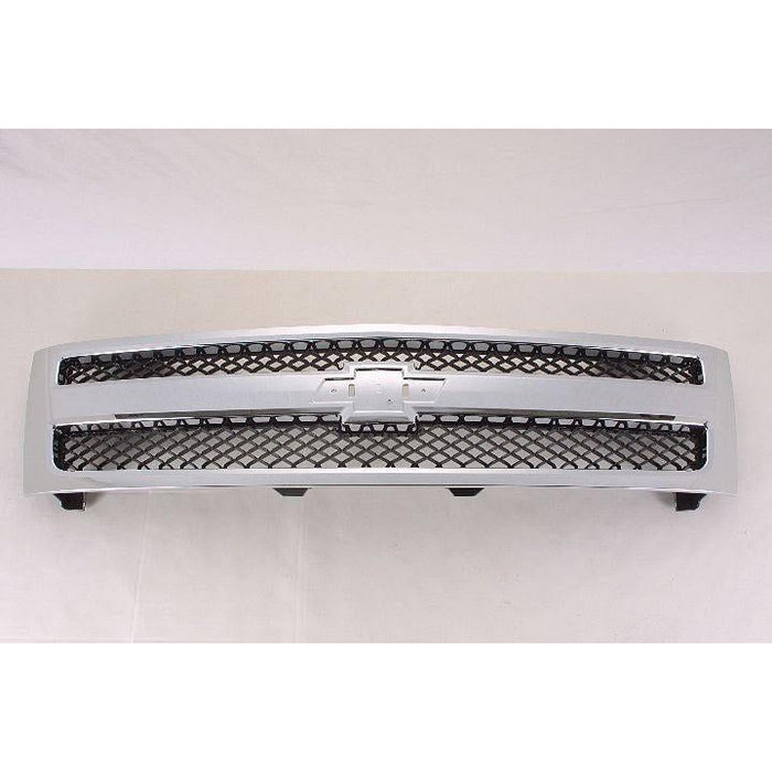 2007-2012 Chevrolet Pickup Chevy Silverado Grille Chrome Black - GM1200572-Partify-Painted-Replacement-Body-Parts