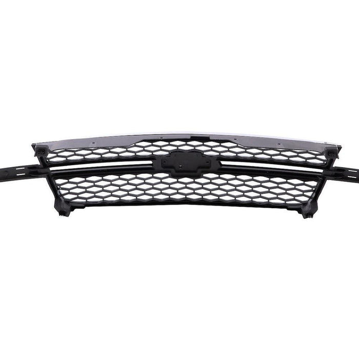 2003-2007 Chevrolet Pickup Chevy Silverado Grille Chrome Frame With Gray Honrycomb O5 Ss/Center Bar Needs Wing Inserts - GM1200546-Partify-Painted-Replacement-Body-Parts