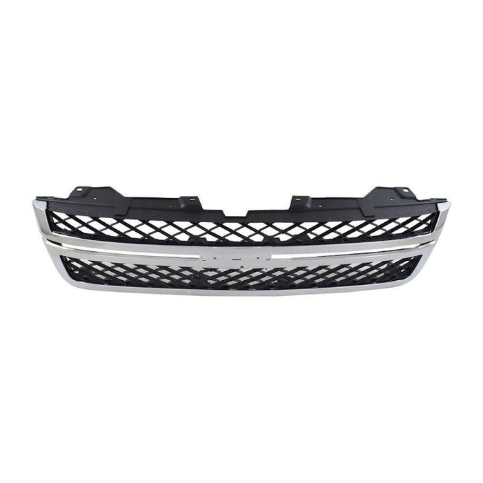 2011-2014 Chevrolet Silverado 2500/3500 Grille Matte Dark Gray With Chrome Moulding - GM1200639-Partify-Painted-Replacement-Body-Parts