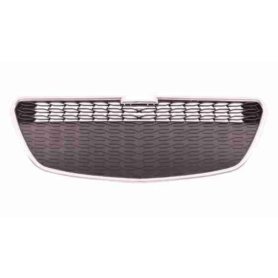 2013-2015 Chevrolet Spark Lower Grille Matte Black With Chrome Moulding Without Fog Hole Ls/Lt - GM1200656-Partify-Painted-Replacement-Body-Parts