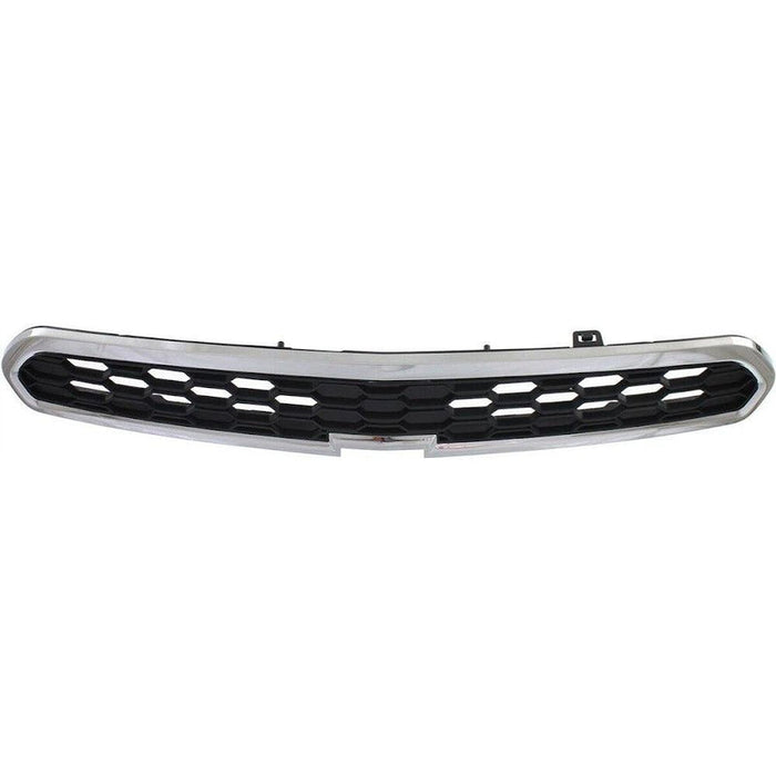 2013-2015 Chevrolet Spark Upper Grille Matte Black With Chrome Moulding With Fog Lamp Hole - GM1200660-Partify-Painted-Replacement-Body-Parts