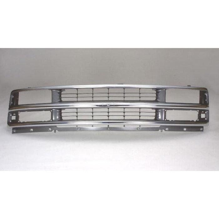 1996-2002 Chevrolet Van Chevy Express Grille Chrome/Silver - GM1200382-Partify-Painted-Replacement-Body-Parts