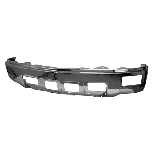 2014-2015 Chrome Chevrolet Silverado 1500 Front Bumper Without Sensor Holes & Without Fog Light Holes - GM1002844-Partify-Painted-Replacement-Body-Parts