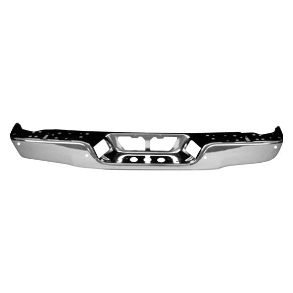 2007-2013 Chrome Toyota Tundra Non-Rock Warrior Rear Bumper With Sensor Holes - TO1102245-Partify-Painted-Replacement-Body-Parts