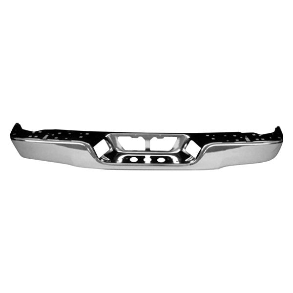 2007-2013 Chrome Toyota Tundra Rear Bumper Without Rock Warrior Package & Without Sensor Holes - TO1102244-Partify-Painted-Replacement-Body-Parts