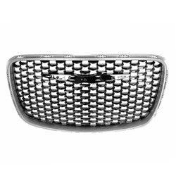 2015-2022 Chrysler 300 Grille Painted Bright Black With Satin