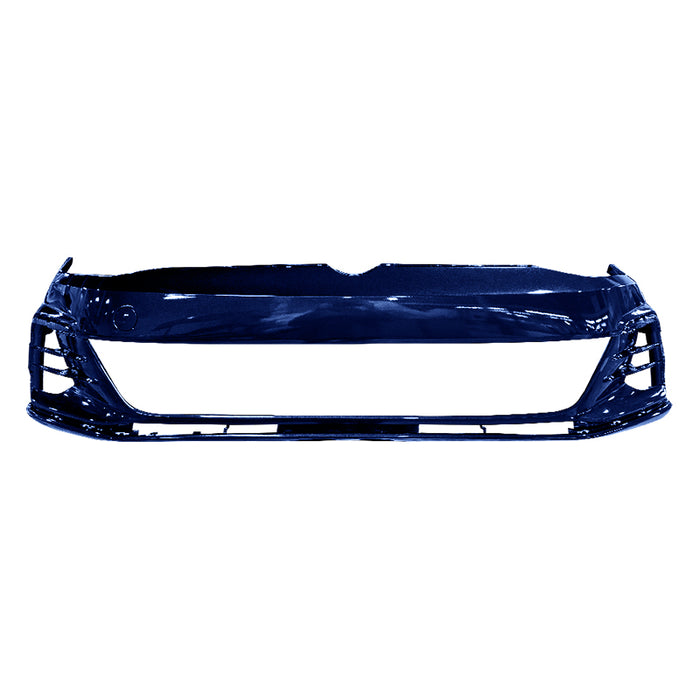 2018-2021 Volkswagen Golf GTI Front Bumper Without Sensor Holes & Without Headlight Washer Holes - VW1000240-Partify-Painted-Replacement-Body-Parts