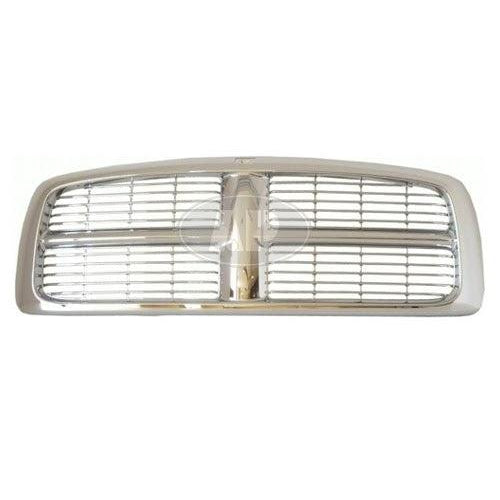 2002-2005 Dodge Pickup Dodge RAM 1500 Grille Chrome Exclude Mega Cab - CH1200271-Partify-Painted-Replacement-Body-Parts