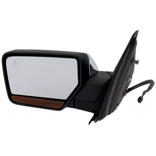 2015-2017 Ford Expedition Driver Side Door Mirror W/P/Lamp W/Signal W/Memory Pwr-Folding W/Blis W/O Dimming Chrome Assembly - FO1320507-Partify-Painted-Replacement-Body-Parts