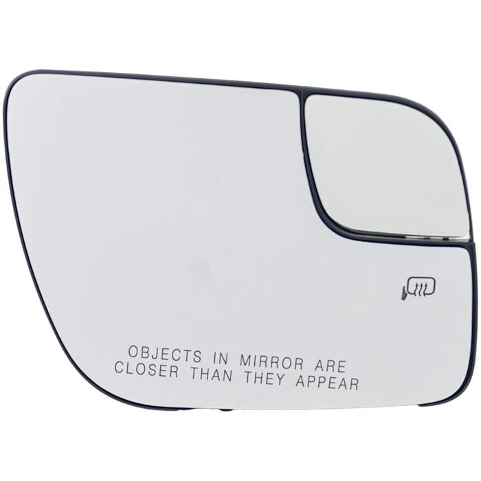2013-2019 Ford Explorer/Police Interceptor Utility Passenger Side Door Mirror Glass Heated W/O Blis W/O Signal Lamps W/Spotter Mirror - FO1325221-Partify-Painted-Replacement-Body-Parts