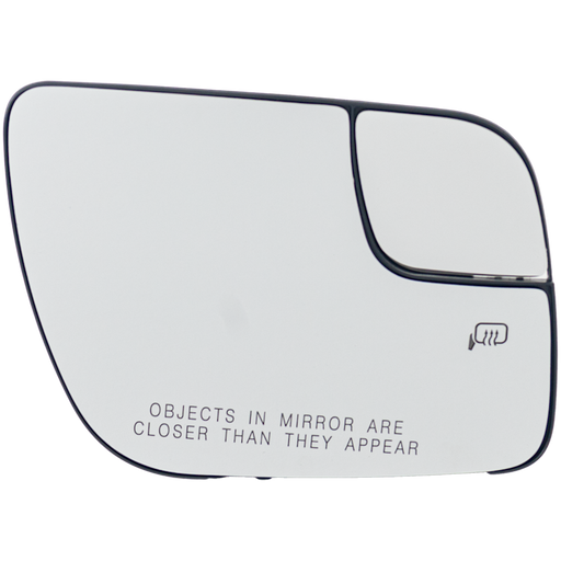 2013-2019 Ford Explorer/Police Interceptor Utility Passenger Side Door Mirror Glass Heated W/O Blis W/O Signal Lamps W/Spotter Mirror - FO1325221-Partify-Painted-Replacement-Body-Parts